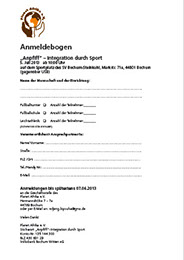 Anmeldebogen Anpfiff