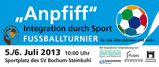 Straßenbanner Anpfiff