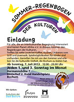 Einladungsflyer Regenbogen